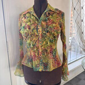 MK Solo blouse; Size Small bell sleeves